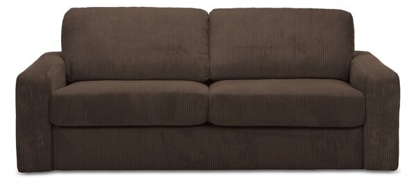 Hnědá manšestrová rozkládací pohovka 195 cm Nona – Makamii