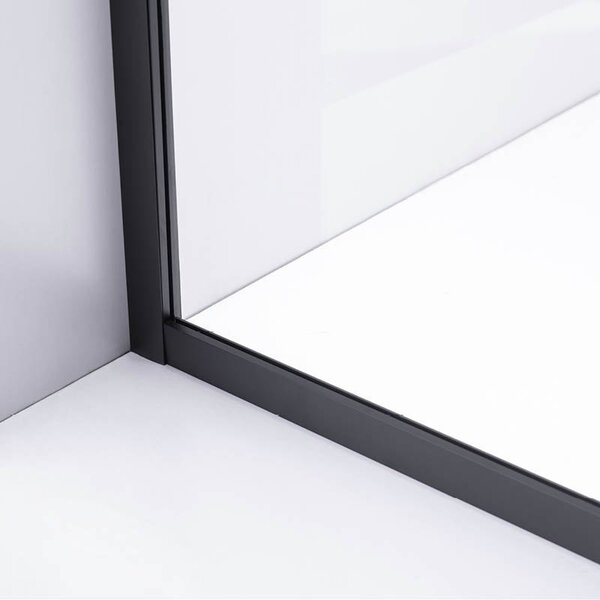 BPS-koupelny Čtvercový sprchový kout BS10A 80x80 černá/transparent + vanička SXL02A WH bílá