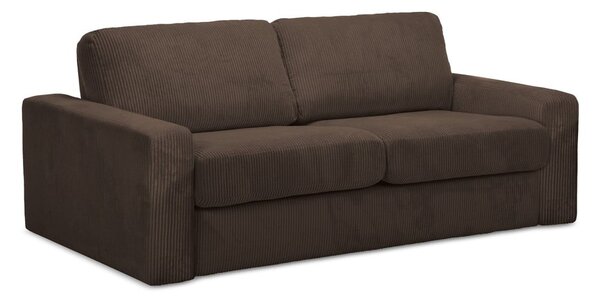 Hnědá manšestrová rozkládací pohovka 195 cm Nona – Makamii