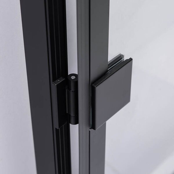 BPS-koupelny Čtvercový sprchový kout BS10A 80x80 černá/transparent + vanička ST02A WH bílá