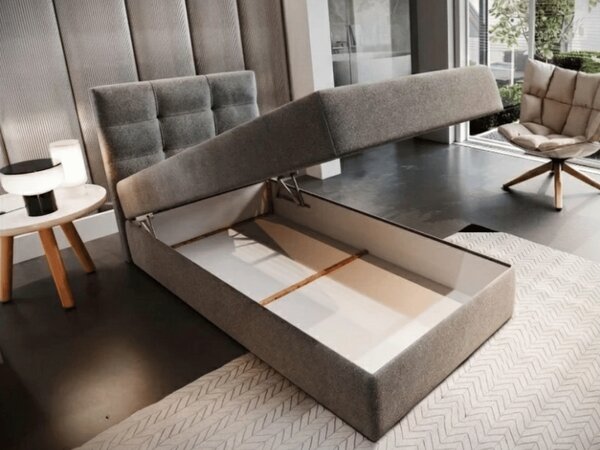 Čalouněná postel boxspring GLORIEN VELVET 90x200 cm tmavě zelená Matrace: Matrace Bonell pružinová