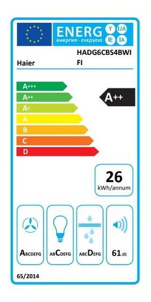Digestoř Haier HADG6CBS4BWIFI (A)