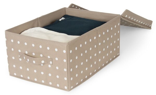 Skládací úložná krabice - karton box Compactor Rivoli 30 x 43 x 19 cm, hnědá