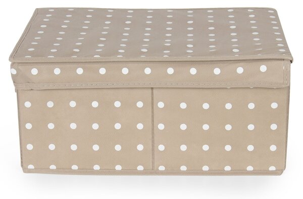 Skládací úložná krabice - karton box Compactor Rivoli 30 x 43 x 19 cm, hnědá