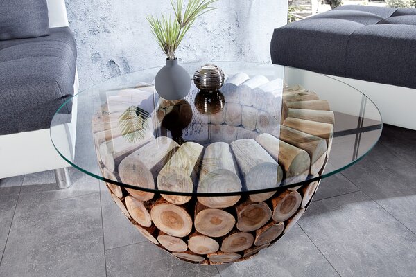 Designový kulatý konferenční stolek Pure Nature 70cm