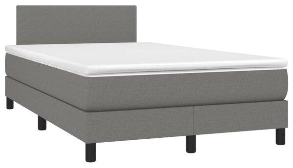 Box spring postel s matrací tmavě šedá 120x200 cm textil 3139882