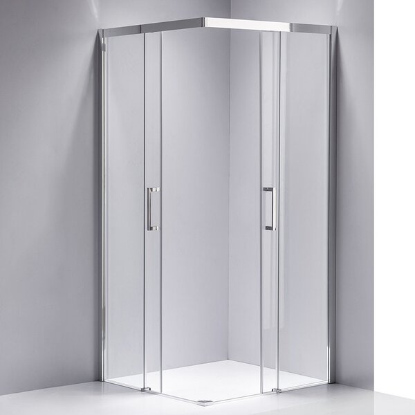 BPS-koupelny Čtvercový sprchový kout KZ90B 90x90 chrom/transparent - bez vaničky