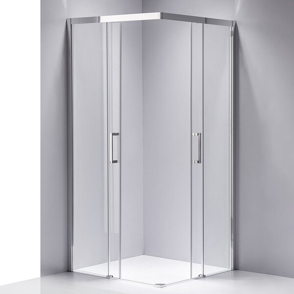 BPS-koupelny Čtvercový sprchový kout KZ90B 90x90 chrom/transparent - bez vaničky