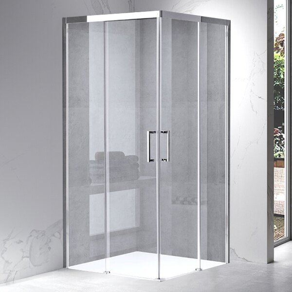 BPS-koupelny Čtvercový sprchový kout KZ90B 90x90 chrom/transparent - bez vaničky