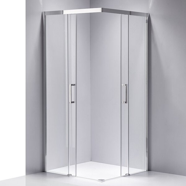BPS-koupelny Čtvercový sprchový kout KZ90A 80x80 chrom/transparent - bez vaničky