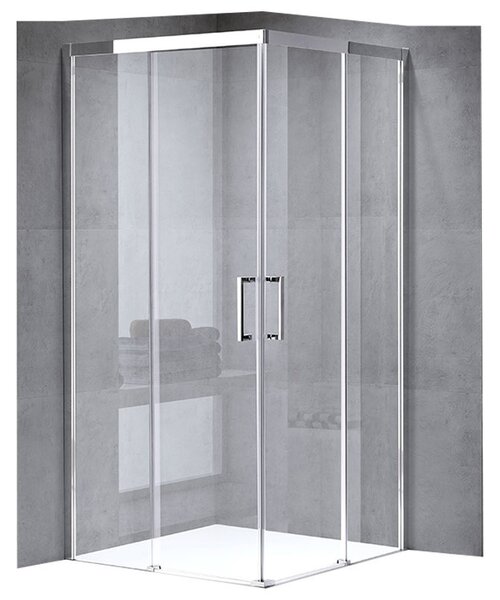 BPS-koupelny Čtvercový sprchový kout KZ90A 80x80 chrom/transparent - bez vaničky