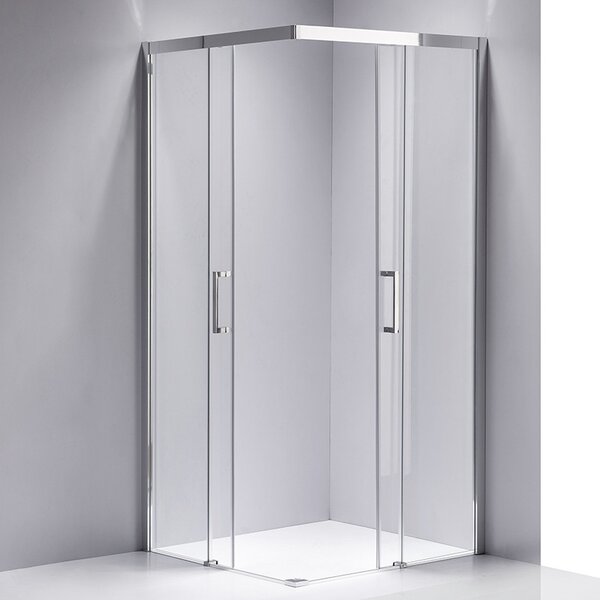 BPS-koupelny Čtvercový sprchový kout KZ90A 80x80 chrom/transparent - bez vaničky