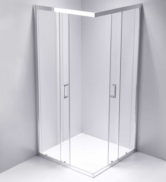 BPS-koupelny Čtvercový sprchový kout KZ102B 90x90 chrom/transparent - bez vaničky