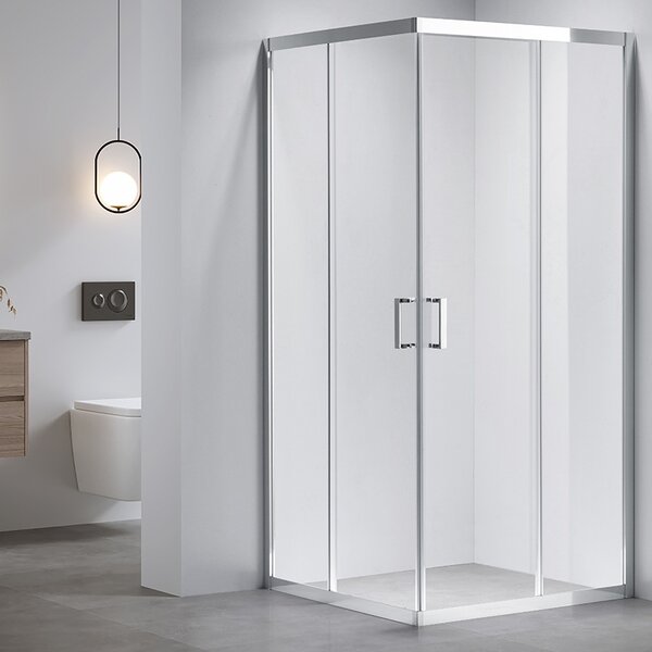 BPS-koupelny Čtvercový sprchový kout KZ102B 90x90 chrom/transparent - bez vaničky