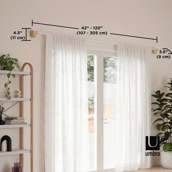 TYČ NA ZÁVĚSY 107 cm Umbra - Online Only závěsy & záclony, Online Only