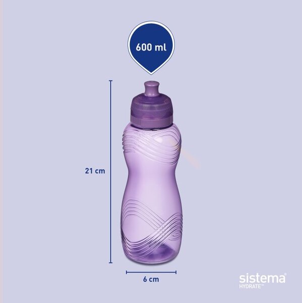 Sistema Láhev Hydrate Wave Twist n Sip 600 ml, fialová