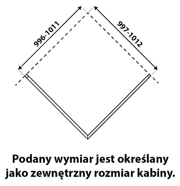 BPS-koupelny Čtvercový sprchový kout ZES KZ01D 100x100 chrom/transparent - bez vaničky