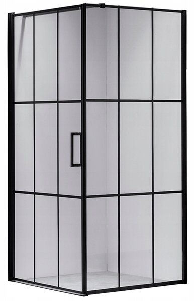 BPS-koupelny Čtvercový sprchový kout BS13B 90x90 černá/transparent - bez vaničky