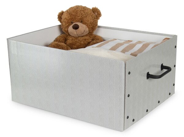 Skládací úložná krabice - karton box Compactor Boston 50 x 40 x 25 cm, šedá