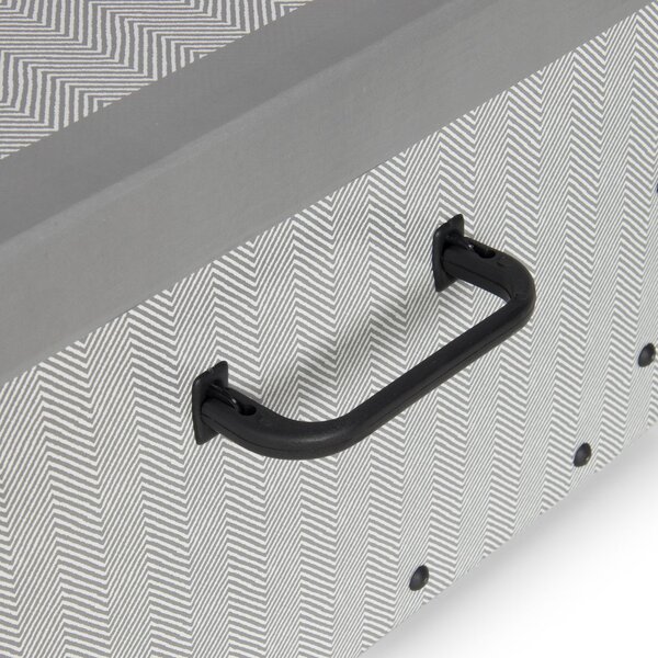 Skládací úložná krabice - karton box Compactor Boston 50 x 40 x 25 cm, šedá