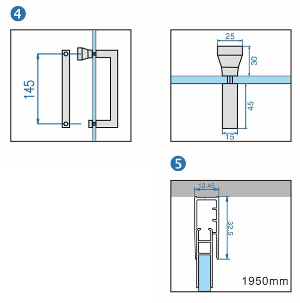 BPS-koupelny Čtvercový sprchový kout KZ01B BL 80x80 černý/transparent - bez vaničky