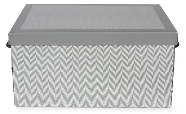 Skládací úložná krabice - karton box Compactor Boston 50 x 40 x 25 cm, šedá