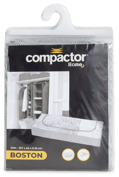 Nízký textilní úložný box Compactor Boston 107 x 46 x 16 cm, šedý