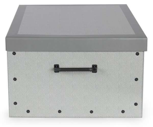 Skládací úložná krabice - karton box Compactor Boston 50 x 40 x 25 cm, šedá