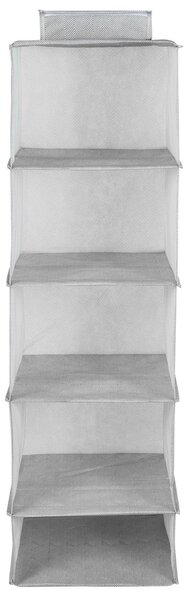 Závěsný organizér na boty a prádlo Compactor Boston 30 x 30 x 105 cm, šedý