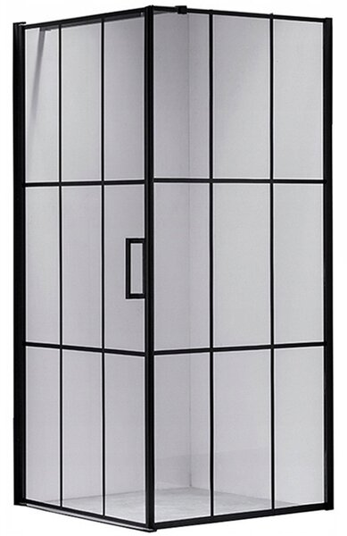 BPS-koupelny Čtvercový sprchový kout BS13A 80x80 černá/transparent - bez vaničky