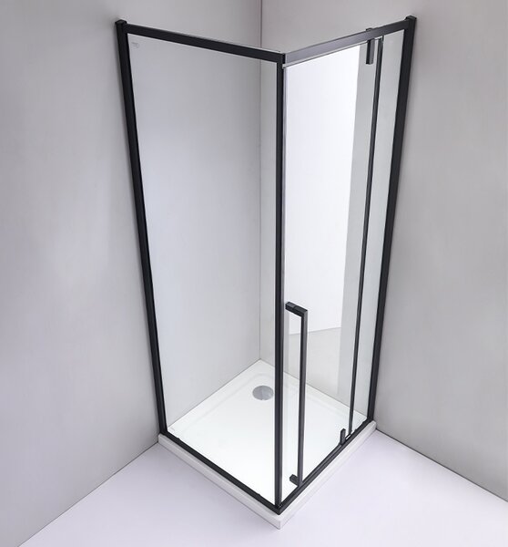 BPS-koupelny Čtvercový sprchový kout BS11A 80x80 černá/transparent - bez vaničky