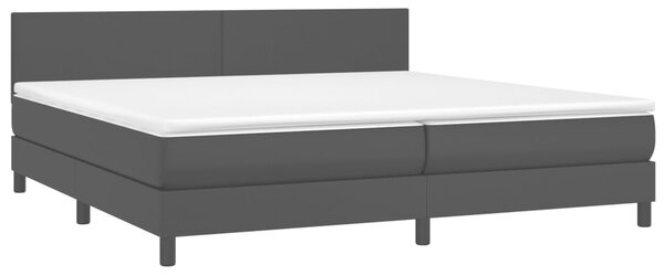 Box spring postel s matrací černá 200x200 cm umělá kůže 3141023