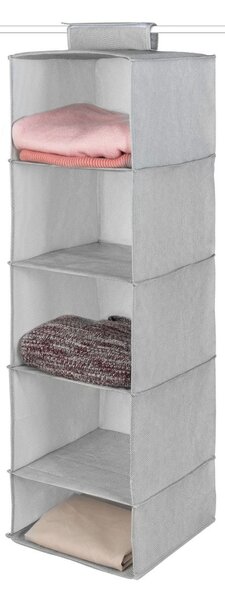 Závěsný organizér na boty a prádlo Compactor Boston 30 x 30 x 105 cm, šedý