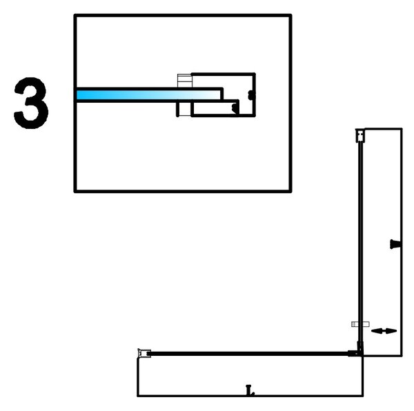 BPS-koupelny Čtvercový sprchový kout BS13A 80x80 černá/transparent - bez vaničky