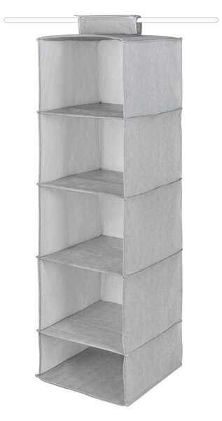 Závěsný organizér na boty a prádlo Compactor Boston 30 x 30 x 105 cm, šedý