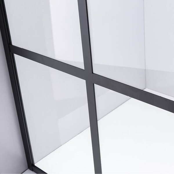 BPS-koupelny Čtvercový sprchový kout BS10A 80x80 černá/transparent - bez vaničky