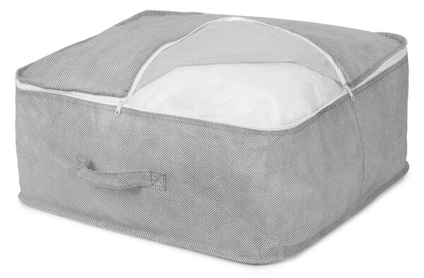 Textilní úložný box na oděvy a přikrývky se zipem Compactor Boston 46 x 46 x 20,5 cm