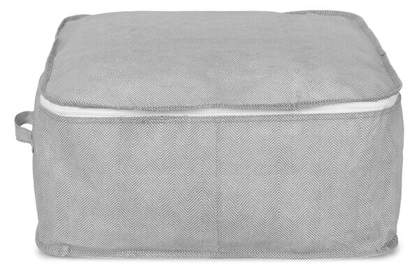 Textilní úložný box na oděvy a přikrývky se zipem Compactor Boston 46 x 46 x 20,5 cm