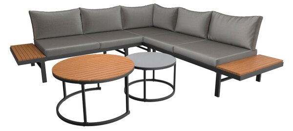 ZAHRADNÍ SEDACÍ SOUPRAVA dřevo, kov, sklo Ambia Garden - Online Only zahradní nábytek, Online Only