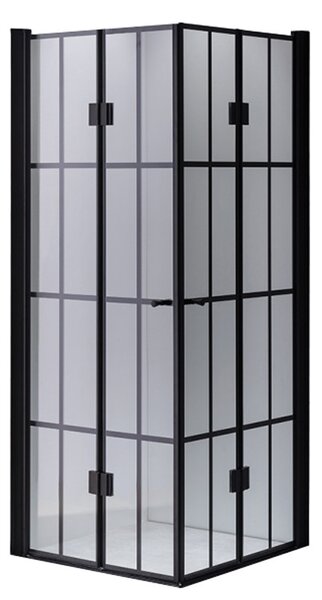 BPS-koupelny Čtvercový sprchový kout BS08A-M 80x80 černá/transparent - bez vaničky