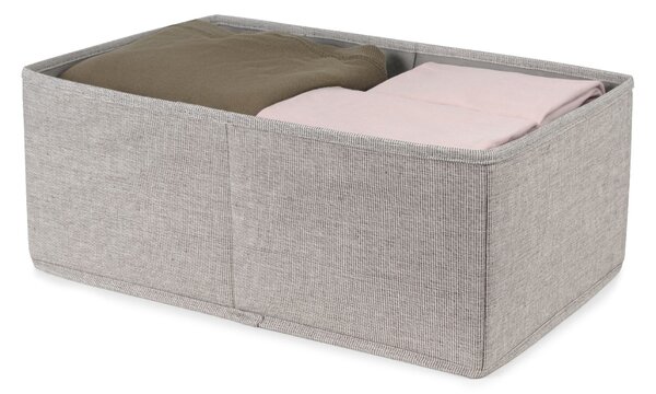 Úložný box Compactor Oxford 26 x 42 x 16,5 cm, polyester, šedo-béžový