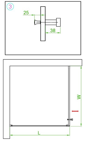 BPS-koupelny Čtvercový sprchový kout BS10A 80x80 černá/transparent - bez vaničky