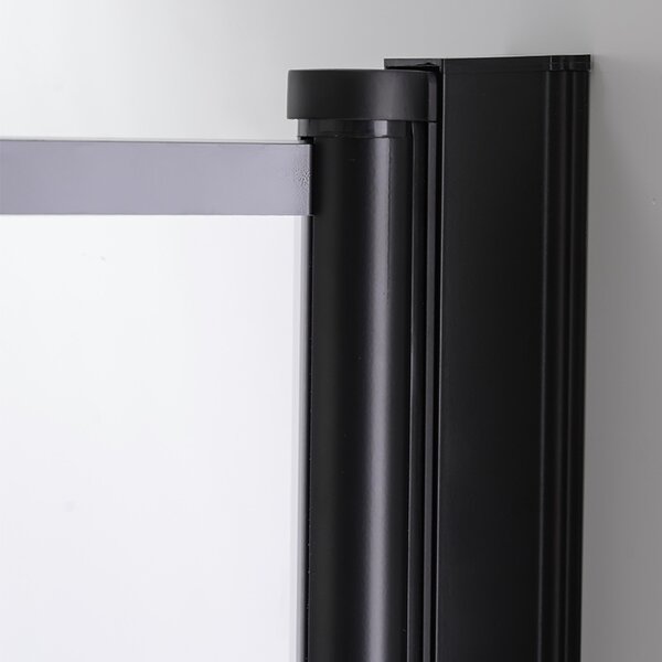 BPS-koupelny Čtvercový sprchový kout BS08B-M 90x90 černá/transparent + vanička RIKO BL černá