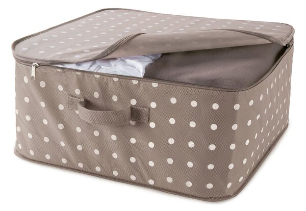 Textilní úložný box na oblečení a přikrývky se zipem Compactor Rivoli 46 x 46 x 20,5