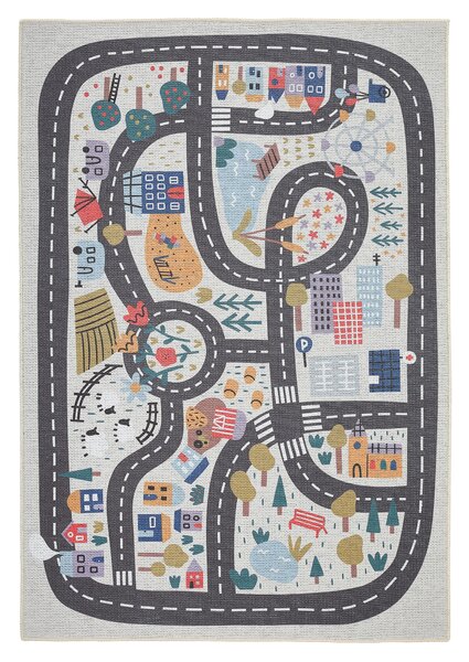 KOBEREC NA HRANÍ, 120/170 cm, vícebarevná, bílá Ben'n'jen - Pratelné koberce