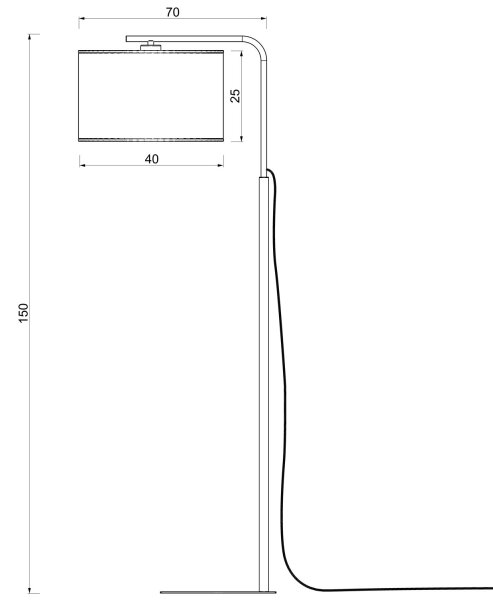 Stojací lampa ARDEN 1xE27/15W/230V béžová