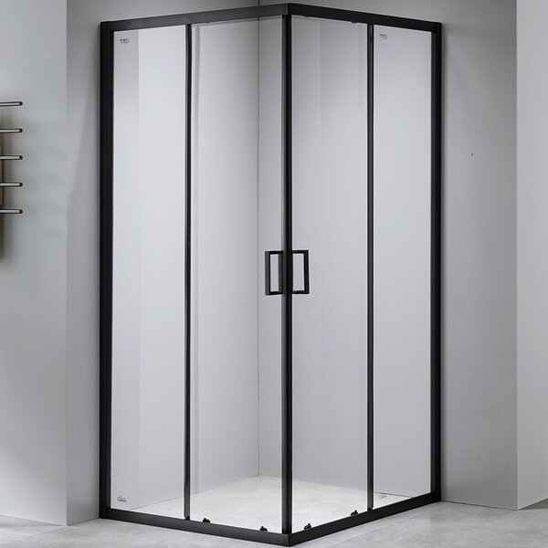 BPS-koupelny Čtvercový sprchový kout BL30D 70x70 černá/transparent - bez vaničky