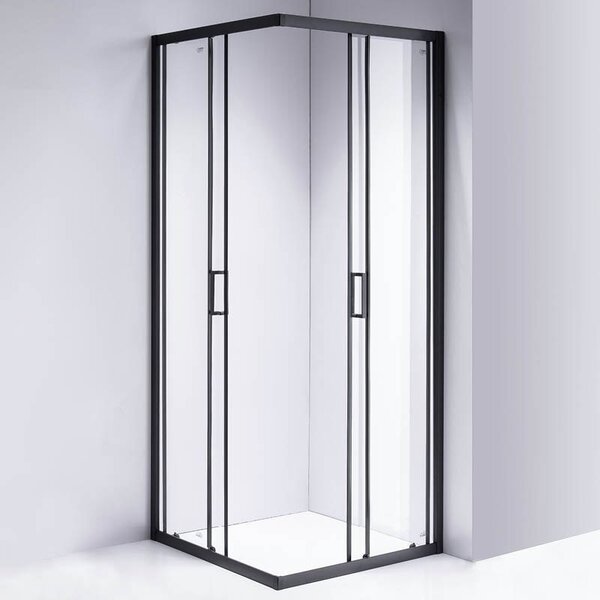 BPS-koupelny Čtvercový sprchový kout BL30B 90x90 černá/transparent - bez vaničky