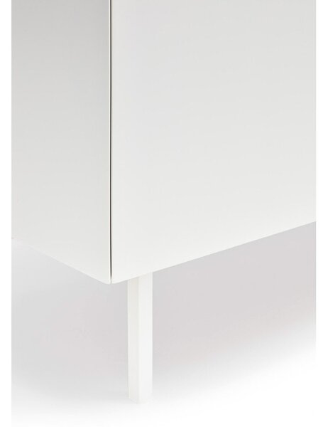 Bílá vysoká komoda v dekoru dubu 95x120 cm Arista – Teulat