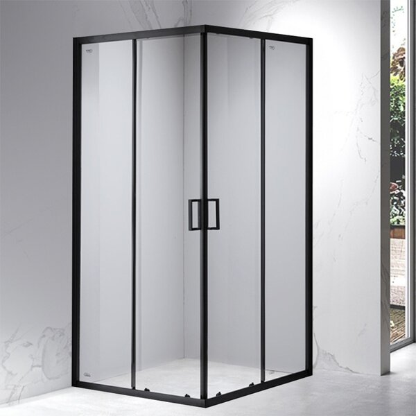 BPS-koupelny Čtvercový sprchový kout BL30B 90x90 černá/transparent - bez vaničky